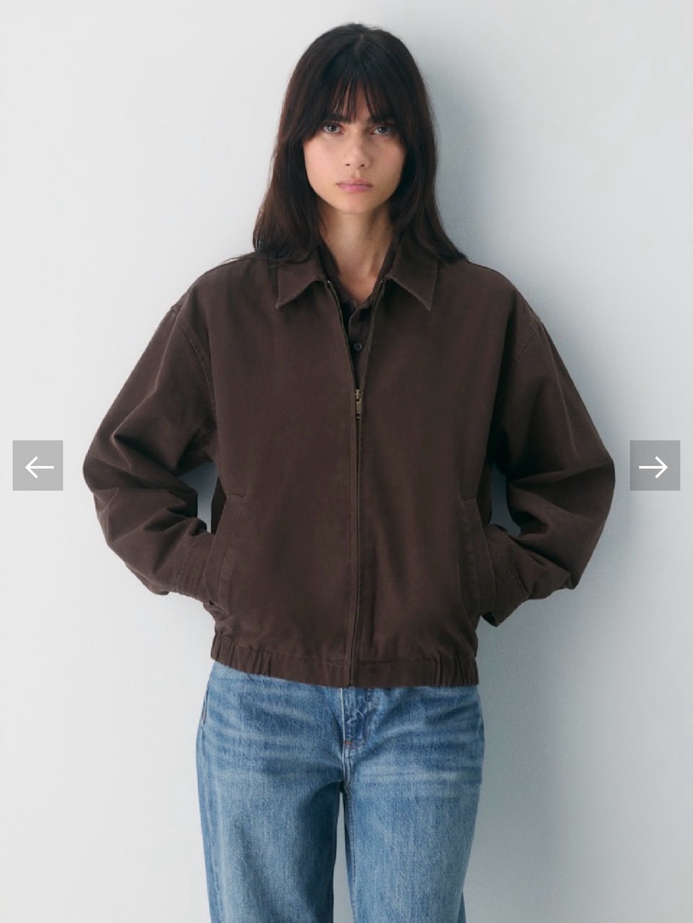 Aritzia Caddie Blouson Jacket - Size M - Rich Mocha Brown
